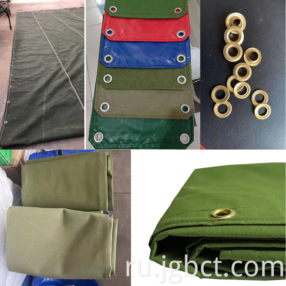 Waterproof tarp with grommets